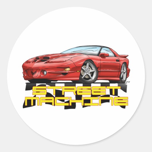 Pontiac 4e Gen. Trans Am Ronde Sticker (Voorkant)