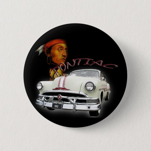 pontiac chieftain 1953 ronde button 5,7 cm (Voorkant)
