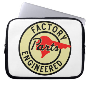 Pontiac fabrieks-onderdelen vintage bord reproduct laptop sleeve