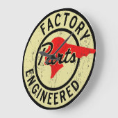 Pontiac Factory Parts  bord met nood Grote Klok (Hoek)