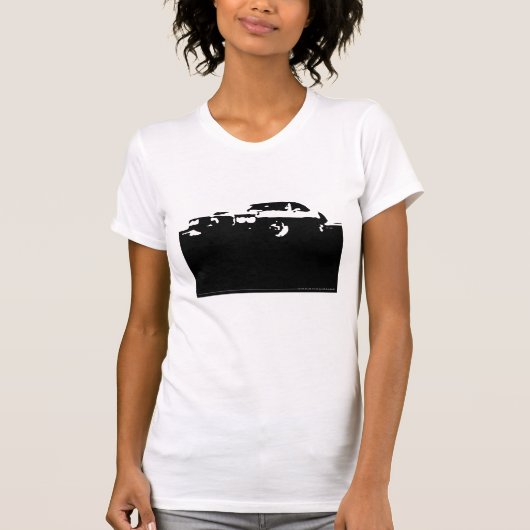 Pontiac Firebird, 1969 - Black on light shirten T-shirt (Voorkant)