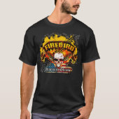 Pontiac Firebird - Burnout Banner Skull -n-Flag T-shirt (Voorkant)