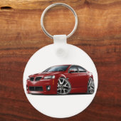 Pontiac G8 GXP Maroon Car. Sleutelhanger (Voorkant)