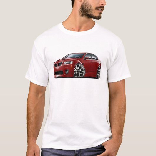 Pontiac G8 GXP Maroon Car. T-shirt (Voorkant)