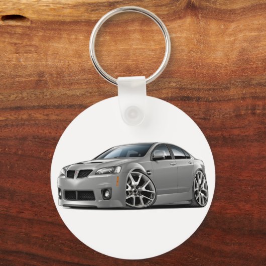 Pontiac G8 GXP Silver Car Sleutelhanger (Voorkant)
