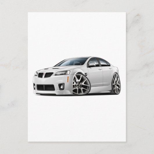 Pontiac G8 GXP White Car Briefkaart (Voorkant)