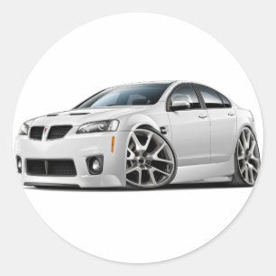 Pontiac G8 GXP witte auto Ronde Sticker