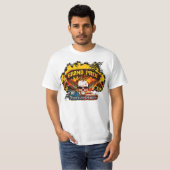 Pontiac Grand Prix - Burnout Banner Skull -n-Flag T-shirt (Voorkant volledig)