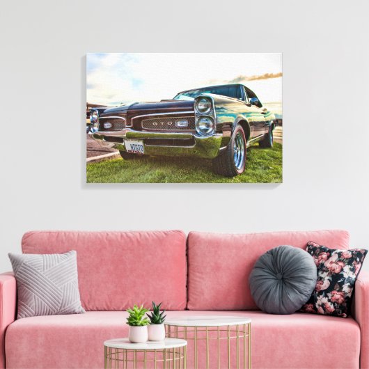 Pontiac GTO 1967 Canvas Afdruk (Insitu (Woonkamer))