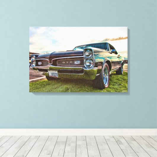 Pontiac GTO 1967 Canvas Afdruk (Insitu (Houten vloer))