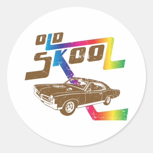 Pontiac GTO 1967 Ronde Sticker (Voorkant)