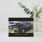 Pontiac GTO 1969 Briefkaart (Staand voorkant)