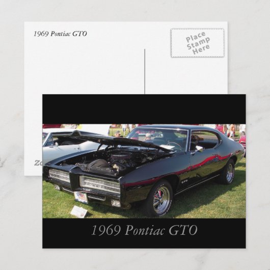 Pontiac GTO 1969 Briefkaart (Voorkant / Achterkant)