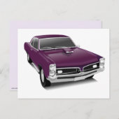  Pontiac GTO-briefkaart Briefkaart (Voorkant / Achterkant)