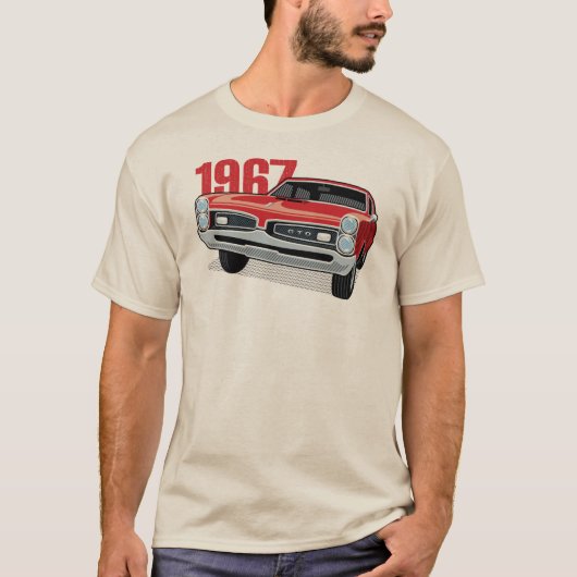 Pontiac GTO Red 1967 T-shirt (Voorkant)