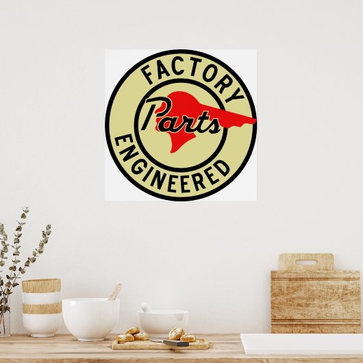  Pontiac-onderdeelteken Poster (Keuken)