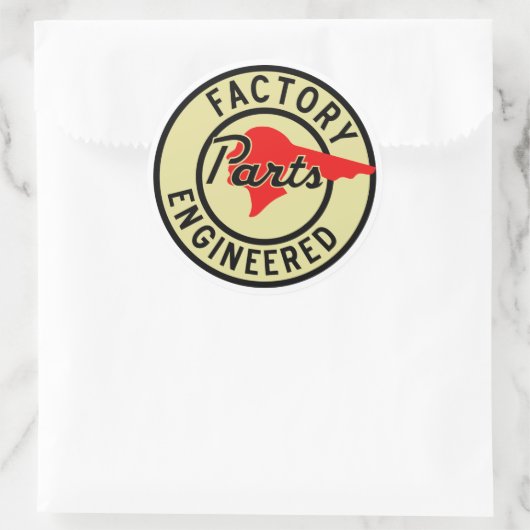  Pontiac-onderdeelteken Ronde Sticker (Tas)