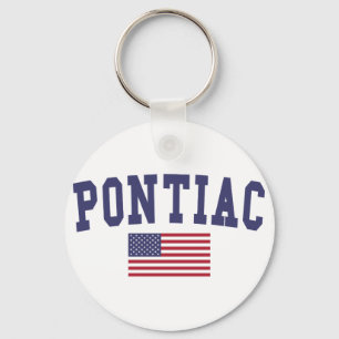 Pontiac US Flag Sleutelhanger