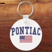 Pontiac US Flag Sleutelhanger (Voorkant)