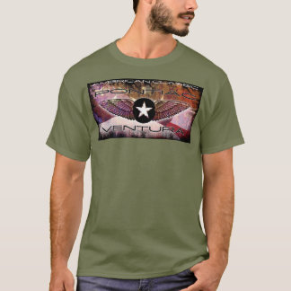 Pontiac Ventura Winged Star Faded Flag Design T-shirt