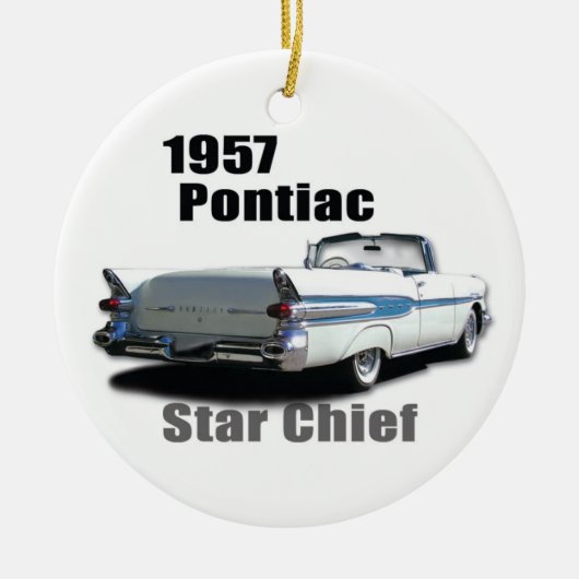 PONTIACS 1957 & 1959 KERAMISCH ORNAMENT (Voorkant)