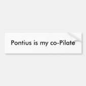 Pontius is mijn mede-piloot bumpersticker (Voorkant)