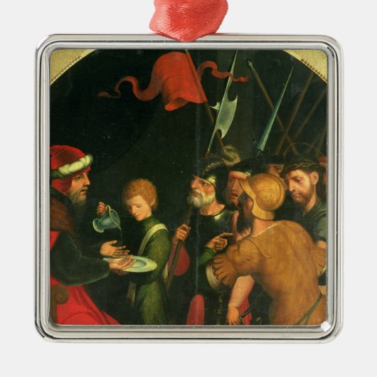 Pontius Pilate was zijn handen aan het wassen Metalen Ornament (Voorkant)