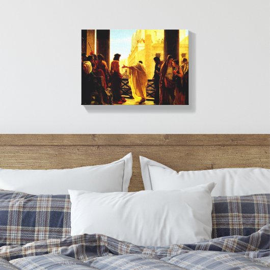 Pontius Pilatus presenteert een gesel Jezus Canvas Afdruk (Insitu (Slaapkamer))