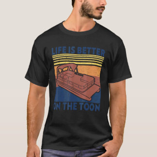 Ponton Boat Life is Beter op Toon Ponton Captai T-shirt