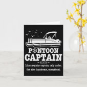 Ponton Captain Definition Boat Life Funny Boating Kaart (Gele Bloem)