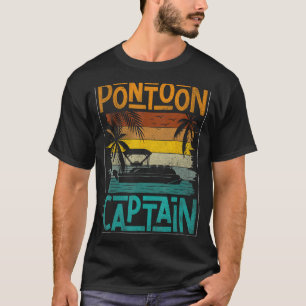 Ponton Captain stijl grappige boot T-shirt