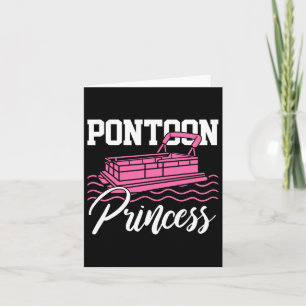 Ponton Princess Boat Captain Lake Boating Gift Kaart