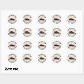 Pontonboot Captain Boating Pontooning Gevist Ronde Sticker (Vel)