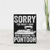 Pontonboot Grappig varen Sorry tijdens het aanmere Kaart (Voorkant)