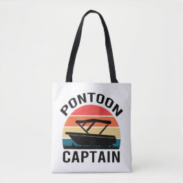 Pontonkapitein Vintage grappige geliefden Tote Bag