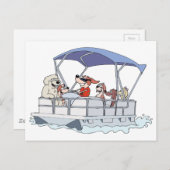 Pontoon Boat Briefkaart (Voorkant / Achterkant)