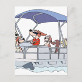 Pontoon Boat Briefkaart (Voorkant)