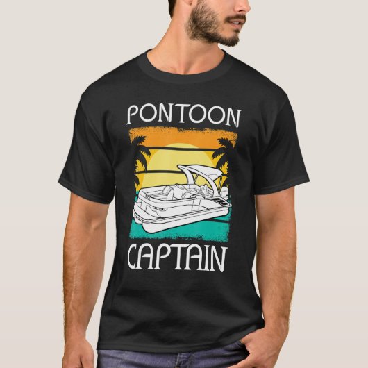 Pontoon Boat Captain Motorboating Pontooning Boati T-shirt (Voorkant)