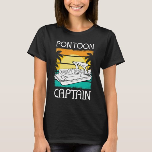 Pontoon Boat Captain Motorboating Pontooning Boati T-shirt (Voorkant)