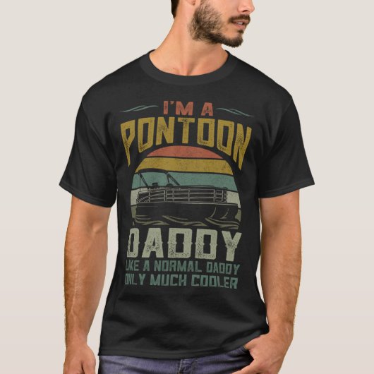 Pontoon Boat Daddy Apparel Fathers Day Boating Cap T-shirt (Voorkant)
