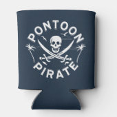 Pontoon Boat Funny Pontoon Pirate Blikjeskoeler (Achterkant)