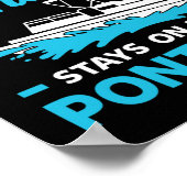 Pontoon Boat Gifts Captain Boating Party Lover Poster (Hoek)