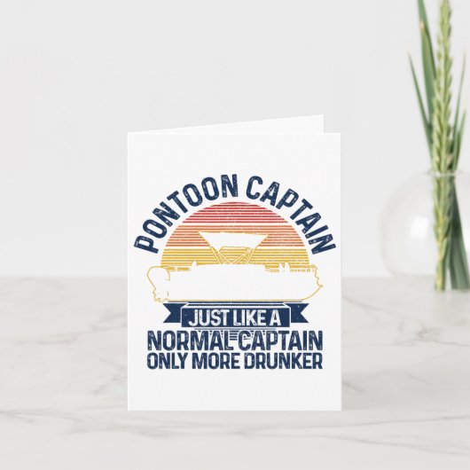 Pontoon Boat Grappig Cadeau Kaart (Voorkant)