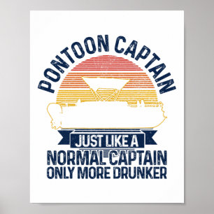 Pontoon Boat Grappig Cadeau Poster