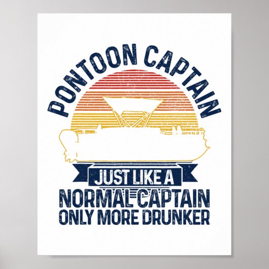 Pontoon Boat Grappig Cadeau Poster (Voorkant)