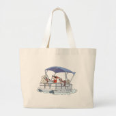Pontoon Boat Grote Tote Bag (Voorkant)