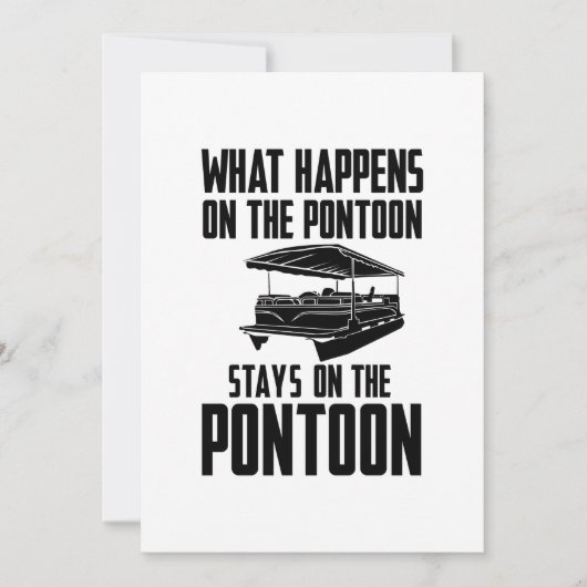 Pontoon Boat Kaart (Voorkant)