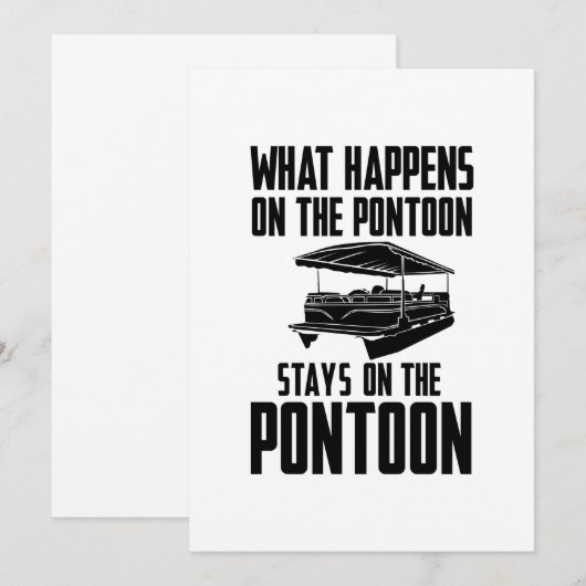 Pontoon Boat Kaart (Voorkant / Achterkant)