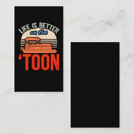 Pontoon Boat Kapitein Boating Visitekaartje (Voorkant / Achterkant)