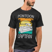 Pontoon Boat Kapitein Motorboating Pontooning Boat T-shirt (Voorkant)